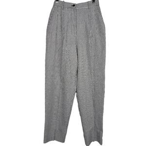 Vintage Casual Corner Houndstooth High Waited Pleat Front Trousers XS